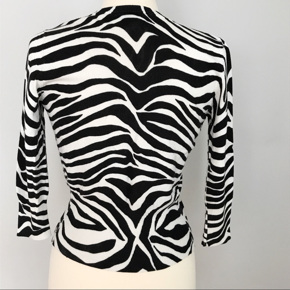 WHBM Zebra Print Small Cardigan - Picture 4 of 8